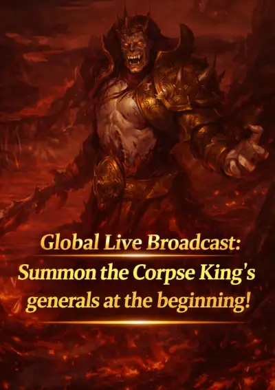 Global Live Broadcast: Summon the Corpse King’s generals at the beginning!
